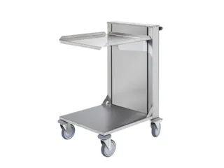 kopwandwagen,draagverm. 150kg,laadvl. LxB 510x510mm,RVSplaat,RVS - 1