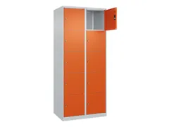 lockerkast,HxBxD 1850x800x500mm,2x5vakken,vak B 400mm,cil.-slot