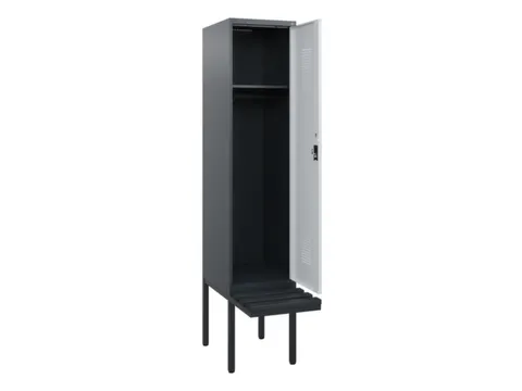 locker met bank,HxBxD 1950x400x815mm,1vak,vak B 400mm,cilinderslot