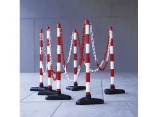 Kettingstaander-set 6 Kettingstaanders Driehoekige Voet 10m Ketting - 3