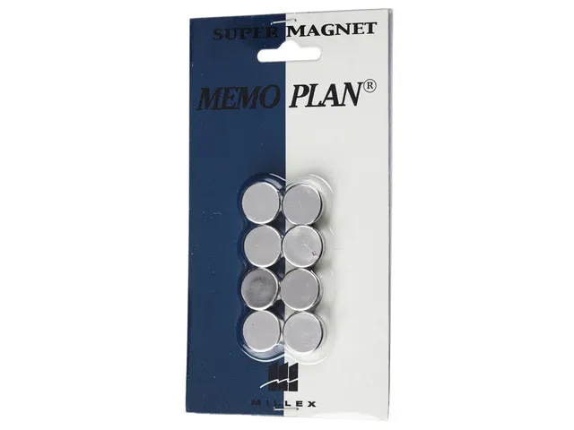 #Magneten Millex 15mm chroom set a 8 st.