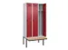 locker met bank,voor scheiding van kleding,HxBxD 2120x900x815mm,3vak