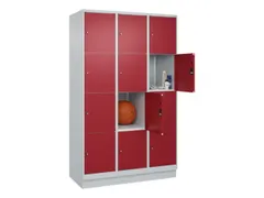 lockerkast,HxBxD 1950x1200x500mm,3x4vakken,vak B 400mm,cil.-slot