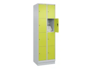 lockerkast,HxBxD 1950x600x500mm,2x4vakken,vak B 300mm,cil.-slot,sokkel - 1
