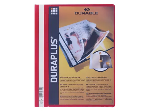 Snelhechtmap Durable Duraplus A4+ rood