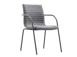 Conferentiestoel Serie 140 Frame Zwart Stof Grijs