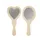Handspiegel Creativ Company hart en ovaal 23-24cm hout 2 stuks