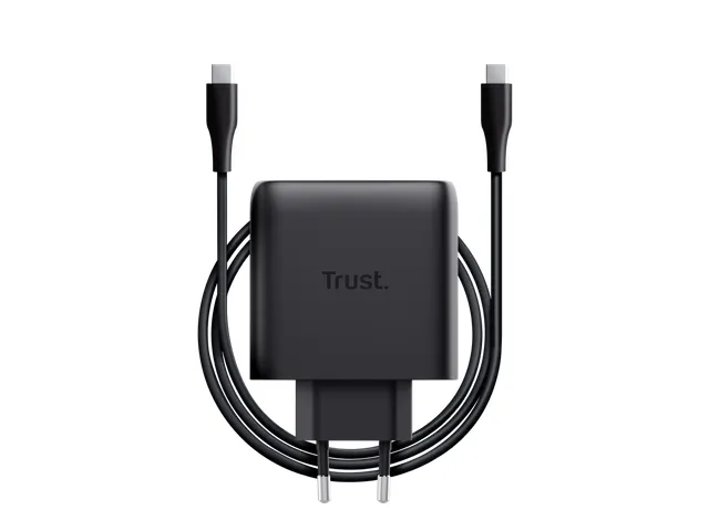 Oplader met kabel Trust Maxo 65W USB-C GaN zwart