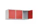 opzetkast,v. locker,3vak.,vak B 400mm,HxBxD 500x1200x500mm