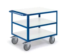 ESD-etagewagen,draagverm. 600kg,3xhouten plaat,laadvl. LxB 1000x700mm