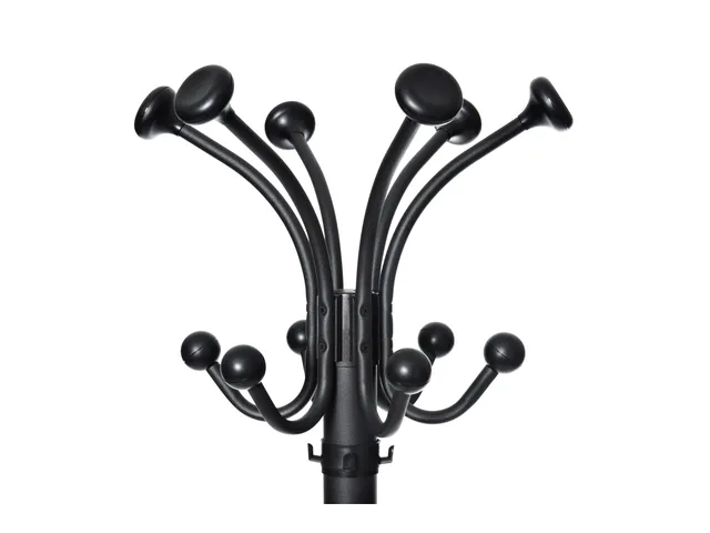 Kapstok MAUL Nubis staand 176cm 20 haken zwart RAL9004