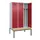 locker met bank,voor scheiding van kleding,HxBxD 2120x1200x815mm,3vak