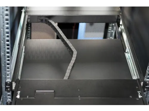 19 inch LCD KVM-console 8-poorts VGA Duits toetsenbord Zwart