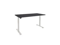 Elektrisch verstelbaar bureau 160x80cm Frame Alu Blad Houtprint Zwart