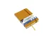 Schetsboek Kangaro A6 okergeel PU hardcover 80 blad 140 grams roomwit