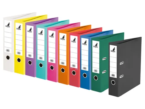 Ordner Kangaro A4 75mm 2 rings 10 stuks assorti kleuren PP/Papier