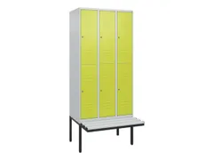 Dubbeldekse dekenkist,HxBxD 2120x900x815mm,3x2vak.,vak B 300mm