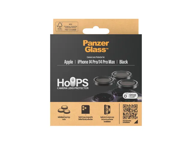 PanzerGlass Hoops Camera Lens Protector Black iPhone 14 Pro | 14