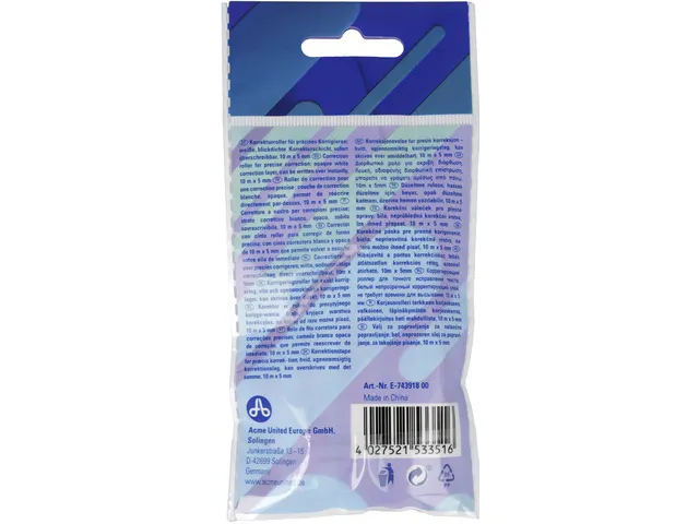 Correctieroller Westcott standaard 5mmx10m PET tape