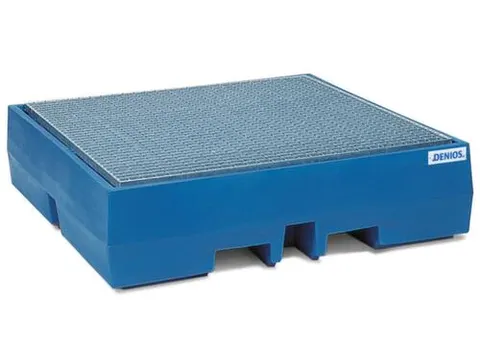 PE-opvangbak,v. 4x200l vat,opvangvol. 405l,HxBxD 350x1300x1300mm