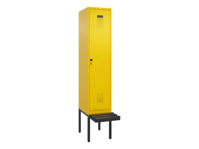 locker met bank,voor scheiding van kleding,HxBxD 2120x400x815mm,1vak