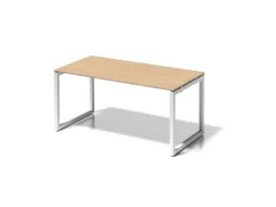 bureau,HxBxD 740x1600x800mm,blad esdoorn,sledeframe verkeerswit