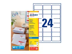 Adresetiket Avery J8159-10 63.5x33.9mm Inkjet Wit 240 Stuks