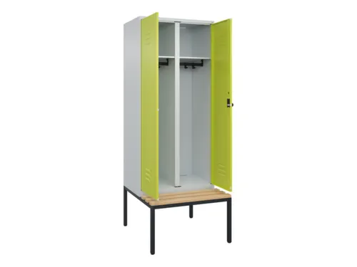 locker voor scheiding van kleding,HxBxD 2120x800x815mm,2vak