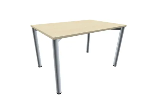 vergadertafel HxBxD 72x120x80cm rechthoekig Esdoorn 4voeten Alu