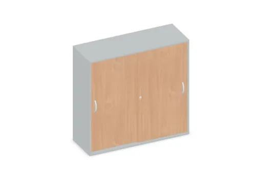 Schuifdeurkast 1150x1200x430mm Romp Lichtgrijs Decor Front Beuken