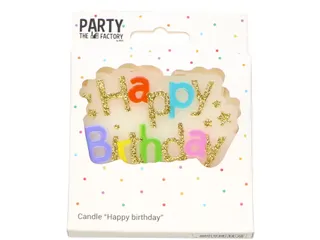 Kaarsje Happy 'Happy birthday' 10.5cm - 4