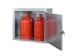 gasflessenkast,v. 2x11kg fles,HxBxD 750x860x400mm,m. dak,vleugeldeur