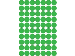 Ronde Etiketten in Etui Diameter Ø19mm, Groen, 560 Stuks, 70 per Blad