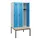 locker met bank,HxBxD 1950x900x815mm,3vak,vak B 300mm,draaigrendel