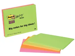 Memoblok 3M Post-it 6445 Super Sticky 152x101mm assorti Big Notes