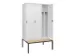locker voor scheiding van kleding,HxBxD 2120x1200x815mm,3vak