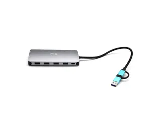 USB 3.0 USB-C/Thunderbolt 3x Display Metal Nano Dock with LAN + Power - 1
