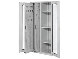 verticale kast,HxBxD 1950x1000x600mm,vensterdeur,RAL5010