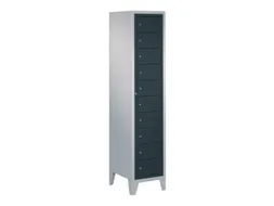 Vakken-/sorteerkast 1850x400x500 1x10 Vakken Ral7035 Front Ral7016