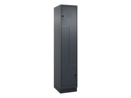 Z-garderobekast,HxBxD 1950x400x500mm,vak B 200/400mm,draaigrendel