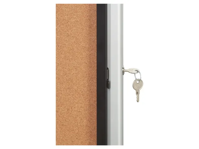 binnenvitrine met draaideur, kurk, ft 4xA4