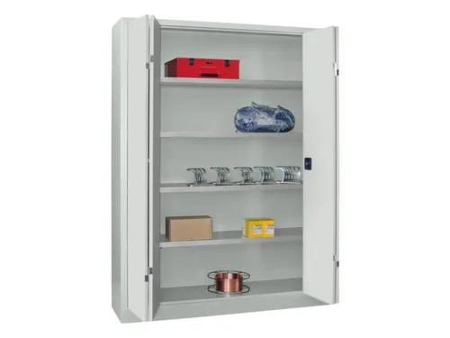 Vouwdeurkast 1950x1500x400mm 4legborden Verzinkt Ral7035 Front Ral7035