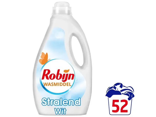 Wasmiddel Robijn vloeibaar 2.6L stralend wit 52 wasbeurten