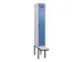 locker met bank,voor scheiding van kleding,HxBxD 2120x300x815mm,1vak