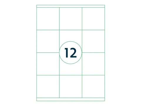 Etiket Rillstab 70x70mm Wit