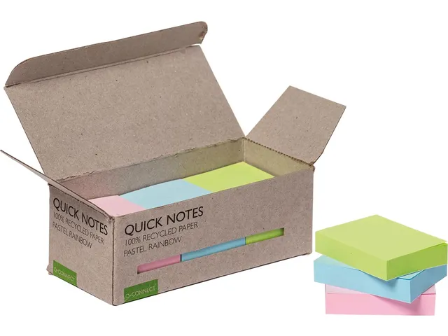 Sticky Notes Gerecycled 38x51mm 100 Vel 12 Stuks