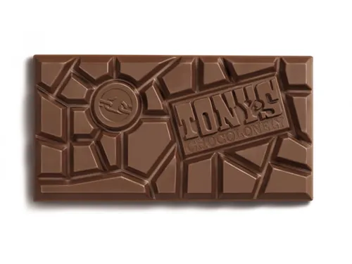 Chocolade Tony's Chocolonely reep 180gr donker melk pretzel toffee