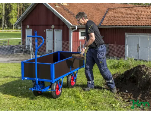 handtrekwagen,draagverm. 1500kg,laadvl. LxB 2000x1000mm,Multiplexplaat