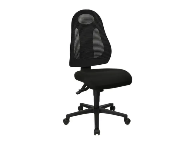 chaise de bureau pivotante,Mécan. synchrone,assise tissu noir