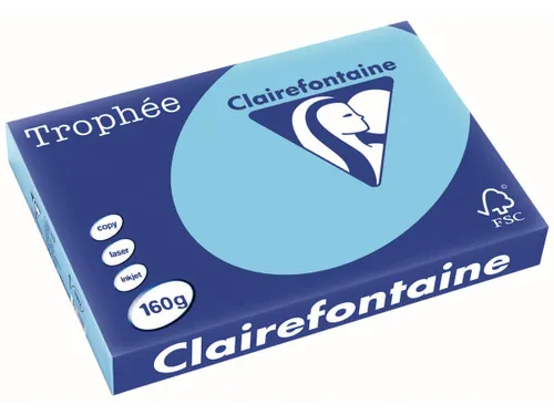 Trophée Pastel Gekleurd papier A3 160 Gram 250 vel Helblauw